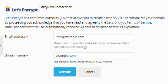 Generate Let's Encrypt certificate