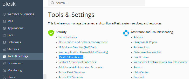 Select Tools & Settings