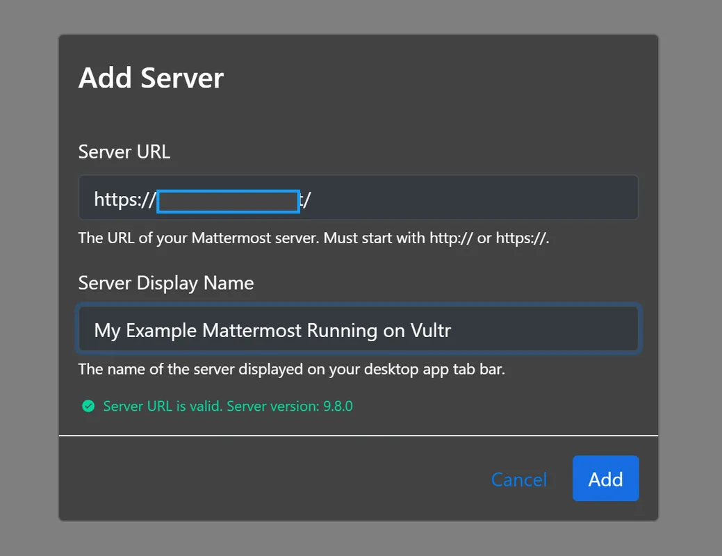 Login to the Mattermost Server