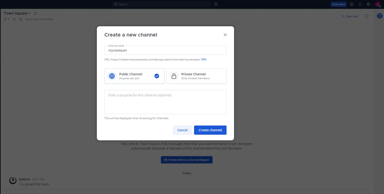 Configure the Mattermost Channel
