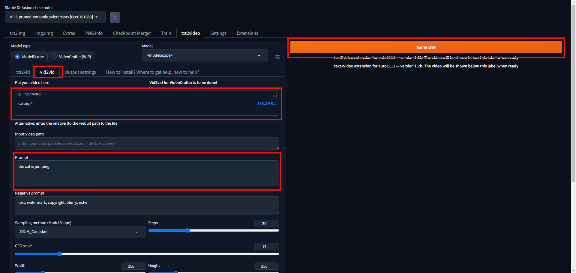 Generate a Video From an Existing Video Using the Stable Diffusion Web UI