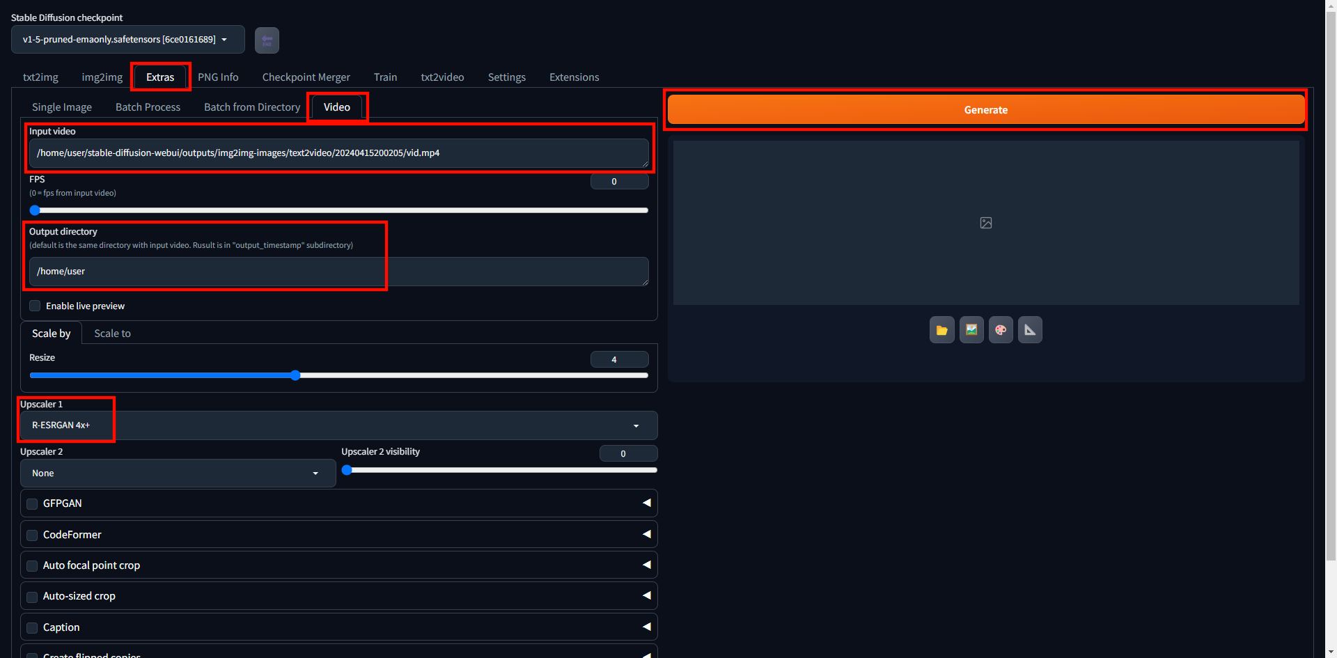 Upscale a Video Using the Stable Diffusion Web UI