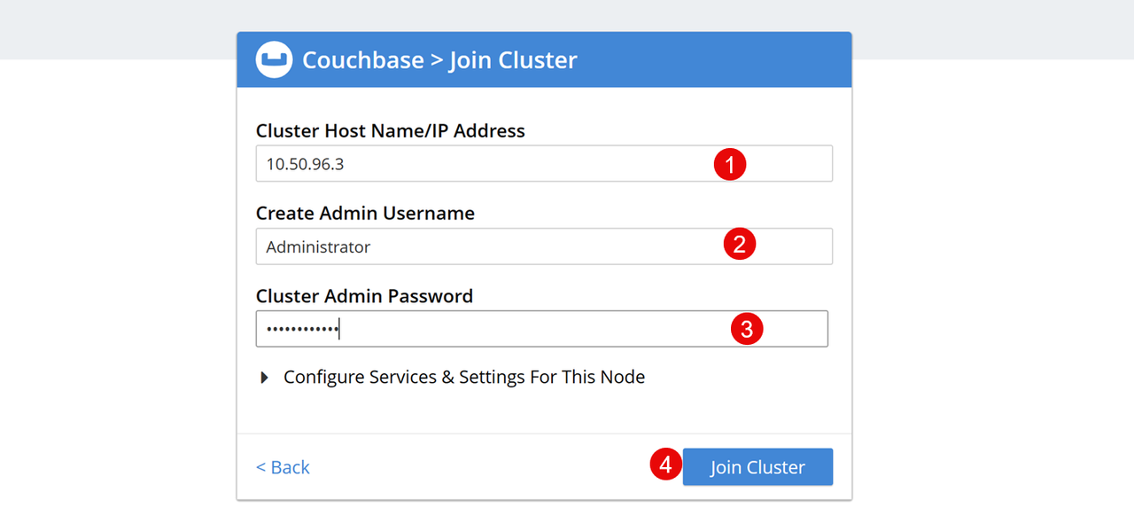 Join an Existing Cluster with the Couchbase Server Web Interface