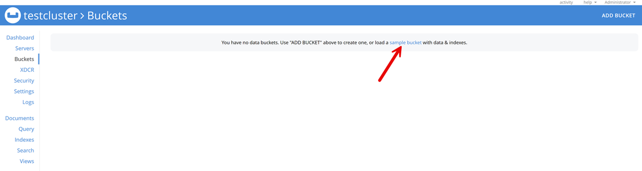 Load a The Travel Sample Dataset with the Couchbase Server Web Interface