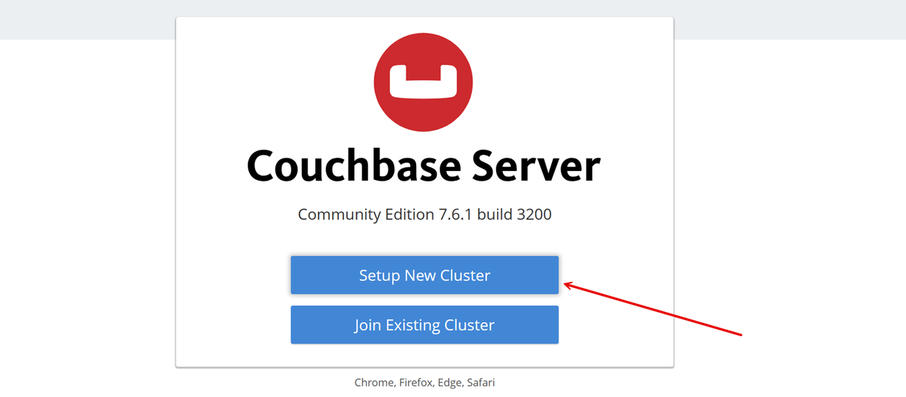 Create a new Cluster with the Couchbase Server Web Interface