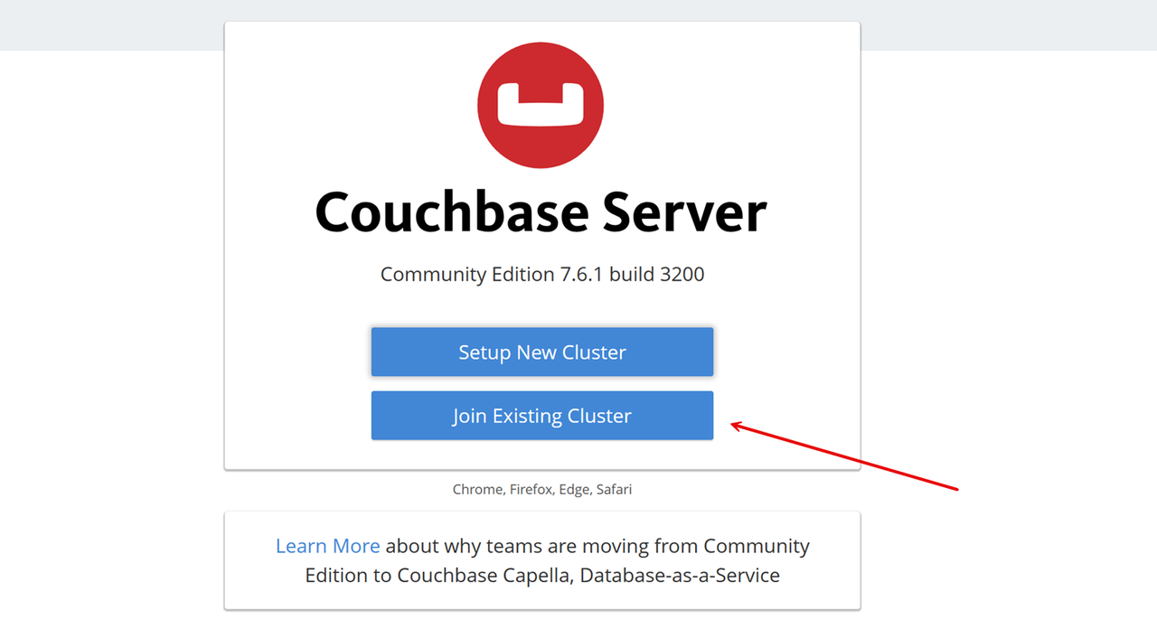 Join an Existing Cluster with the Couchbase Server Web Interface