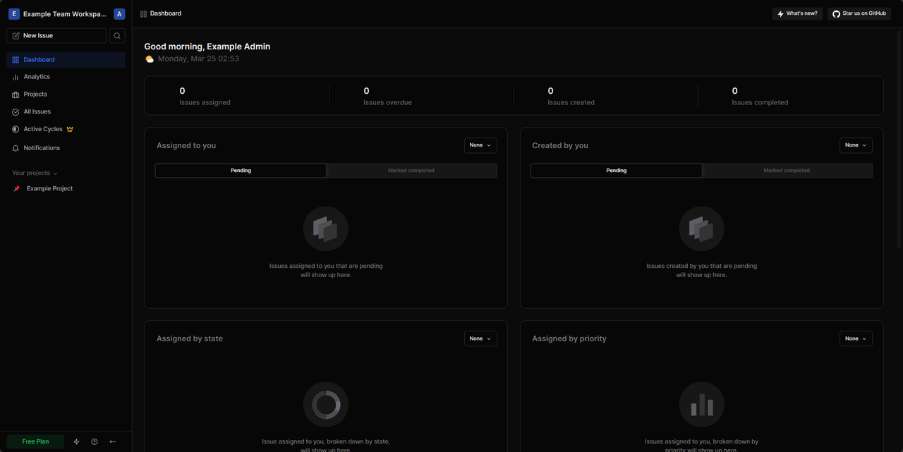 Access the Plane Workspace Interface