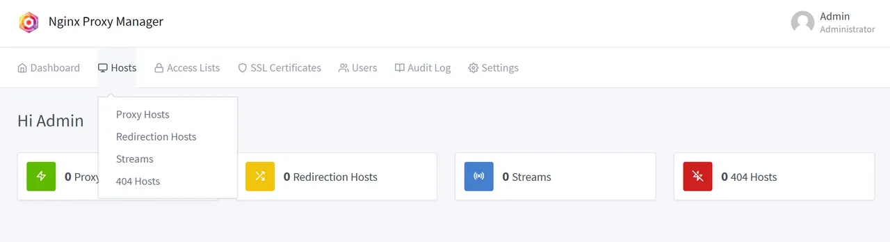 Add Proxy Hosts