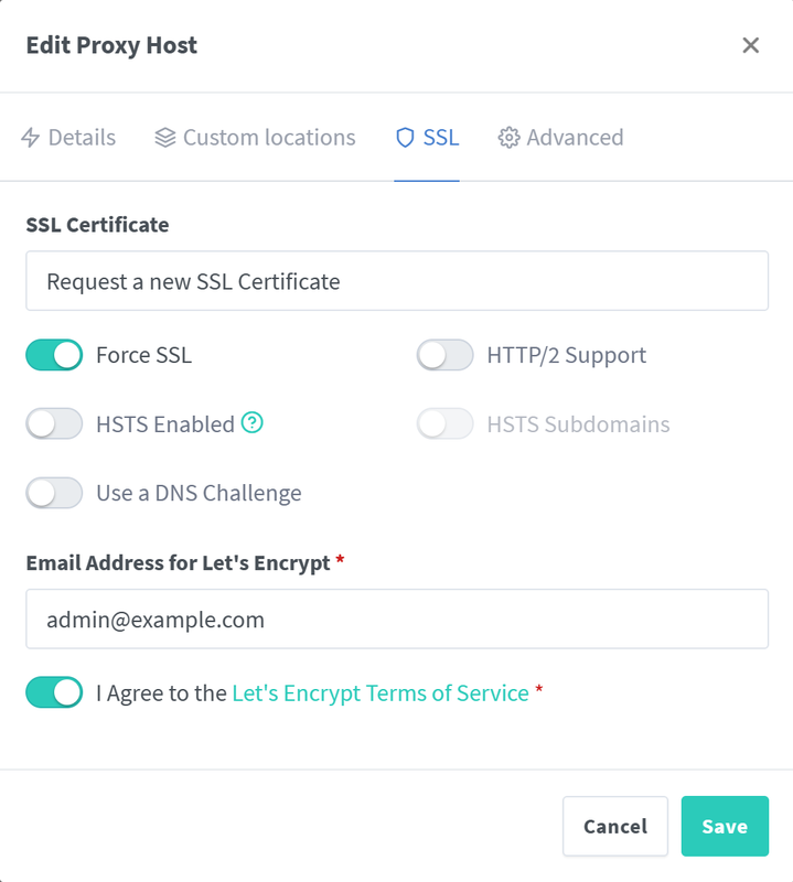 Save SSL Settings