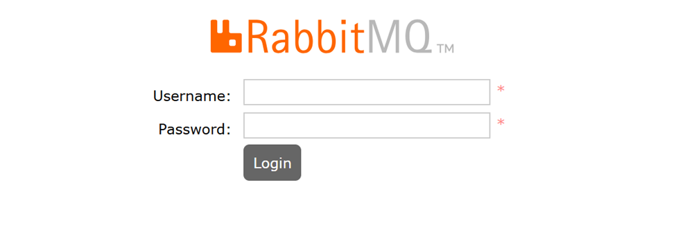 RabbitMQ Login Page