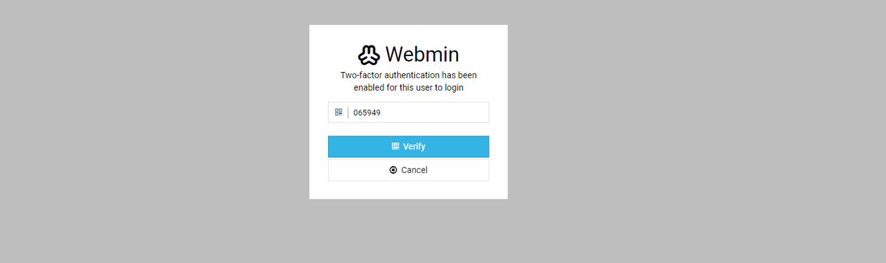 Secure Virtualmin using 2FA