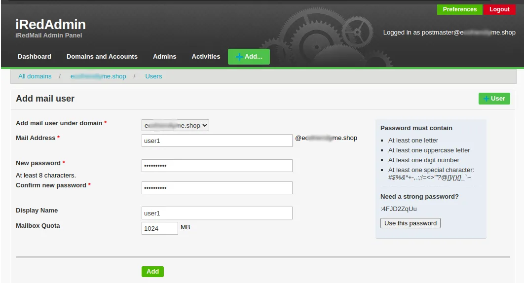 Add mail users