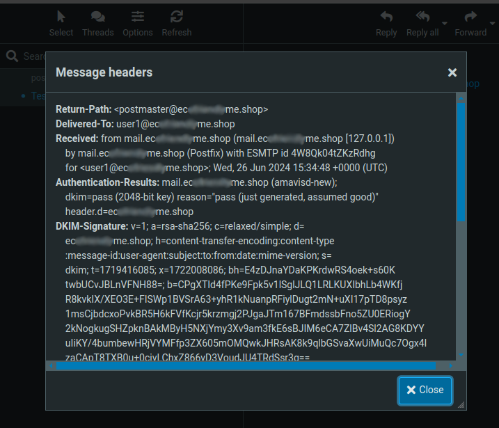 Headers output