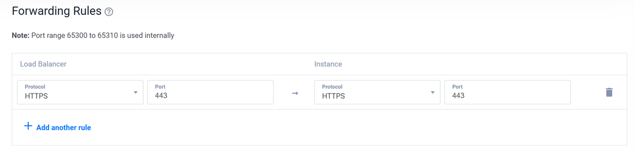 Enable Forwarding Rules