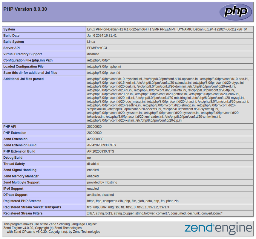 PHP 8.0 Information