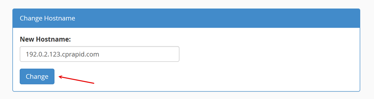 Change the WHM Hostname