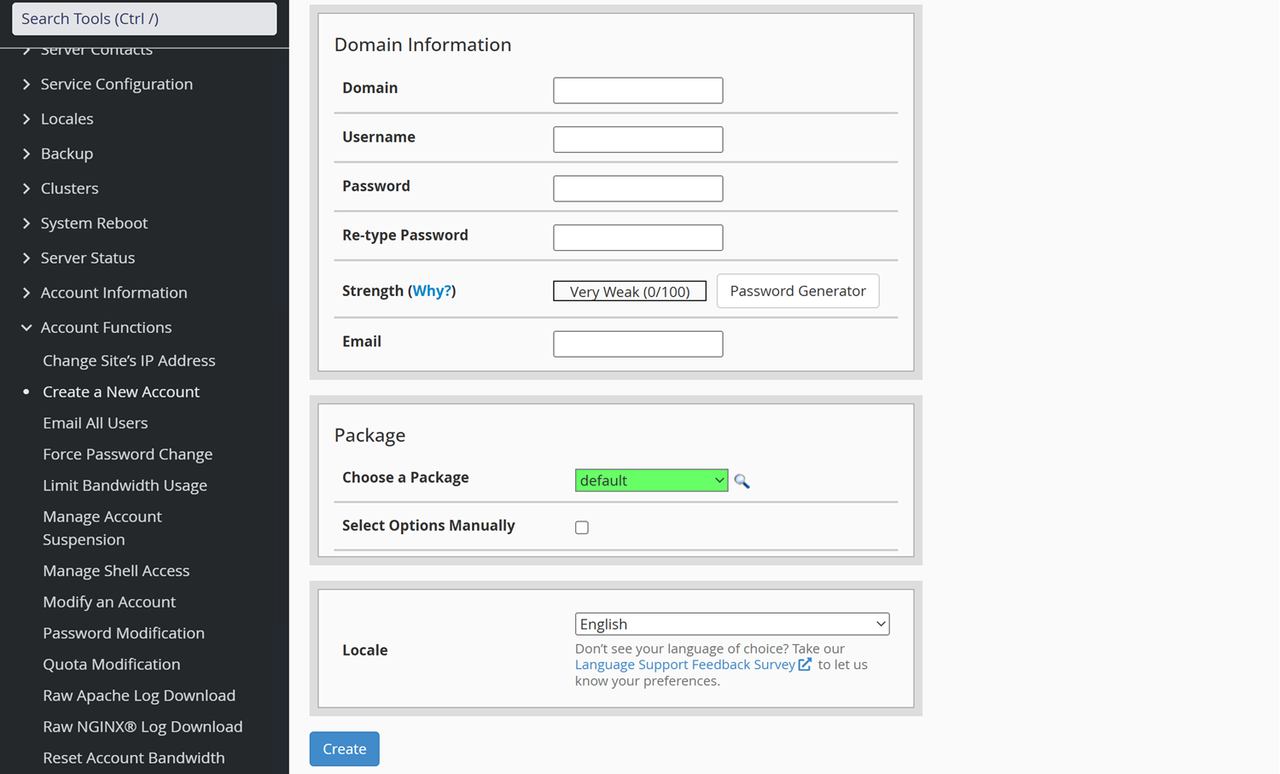 Setup the WP Squared Account information