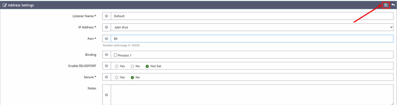 Chnage Port Value from 8088 to 80