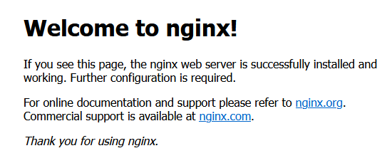 Nginx Welcome Page