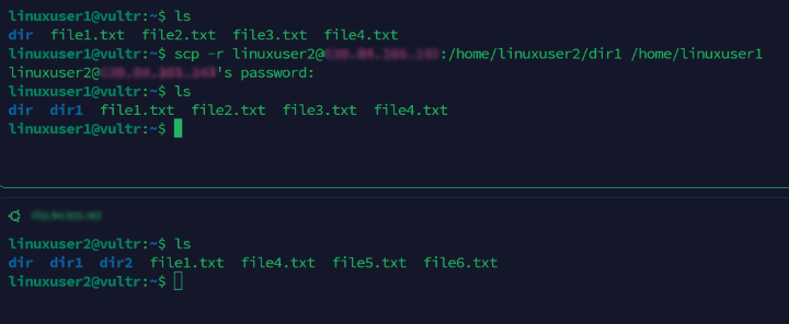 Copy directory from remote server