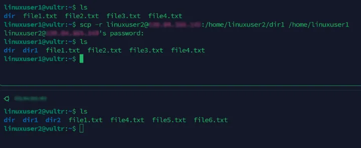Copy directory from remote server