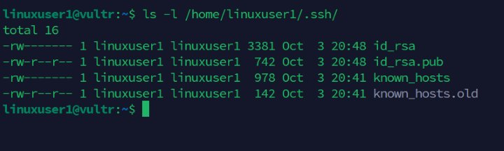 SSH key location