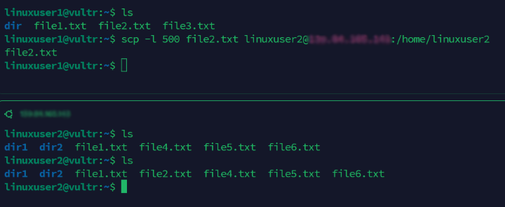 Limit transfer bandwidth