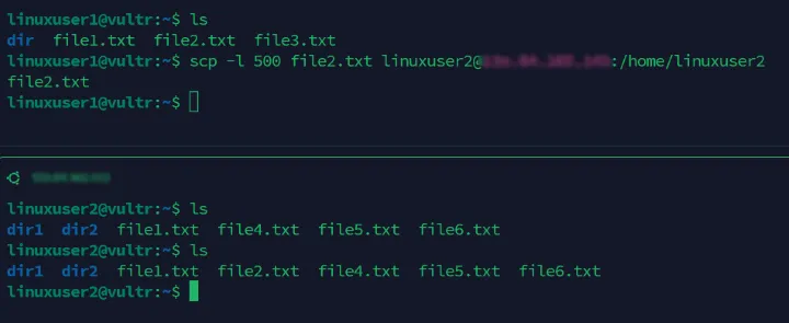Limit transfer bandwidth