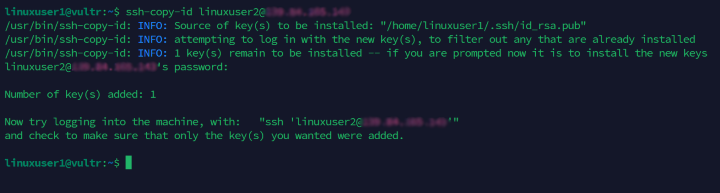 Copy SSH public key