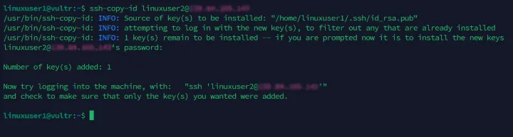 Copy SSH public key