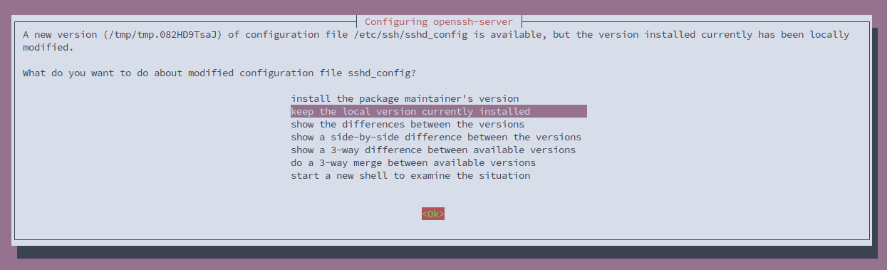 SSHD Config Option