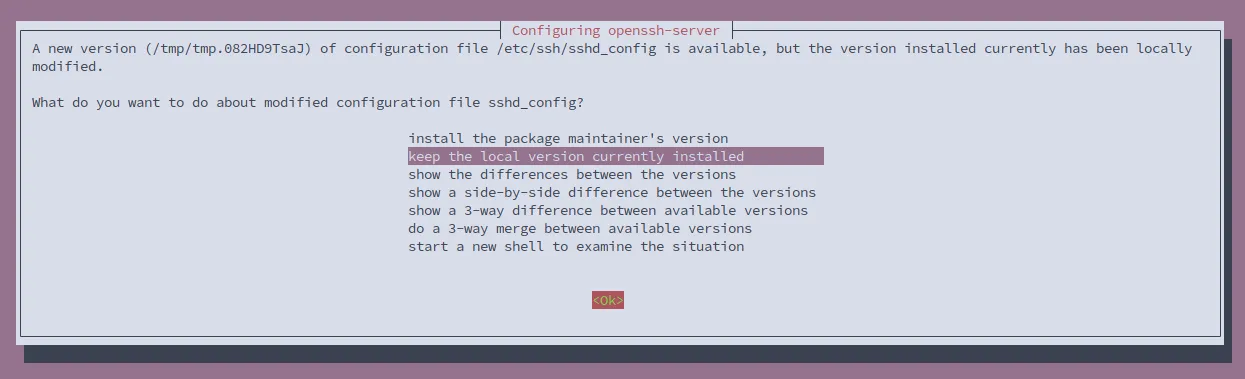 SSHD Config Option