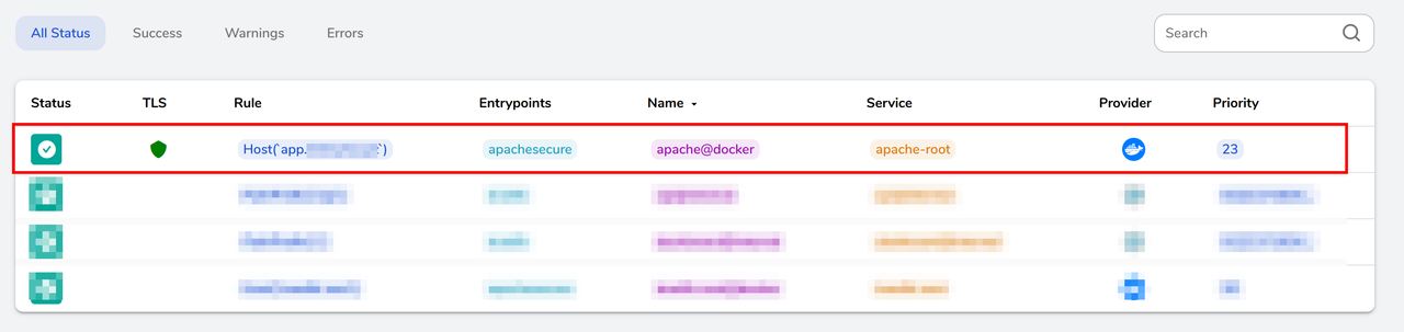 View the secure apache server