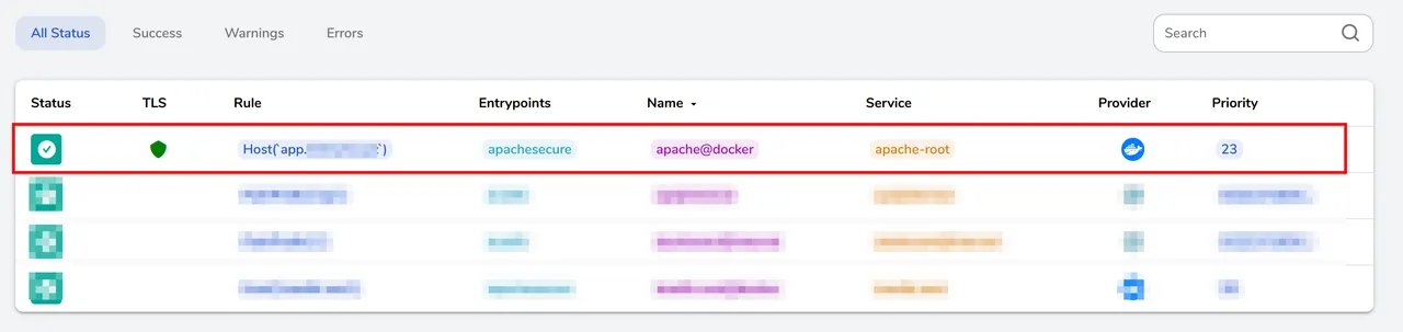 View the secure apache server