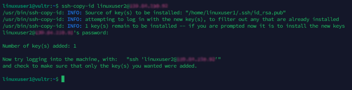 Copy SSH public key