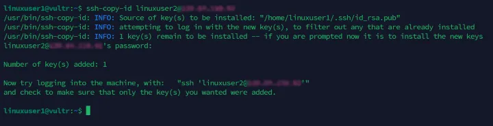 Copy SSH public key