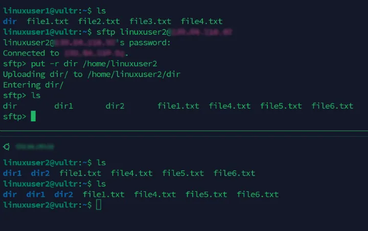 upload directory to remote server
