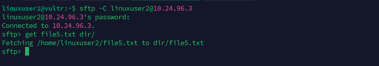 enable compression in sftp