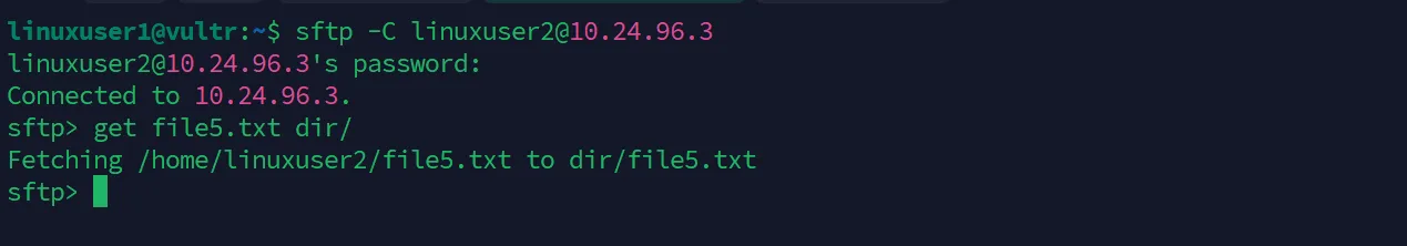 enable compression in sftp