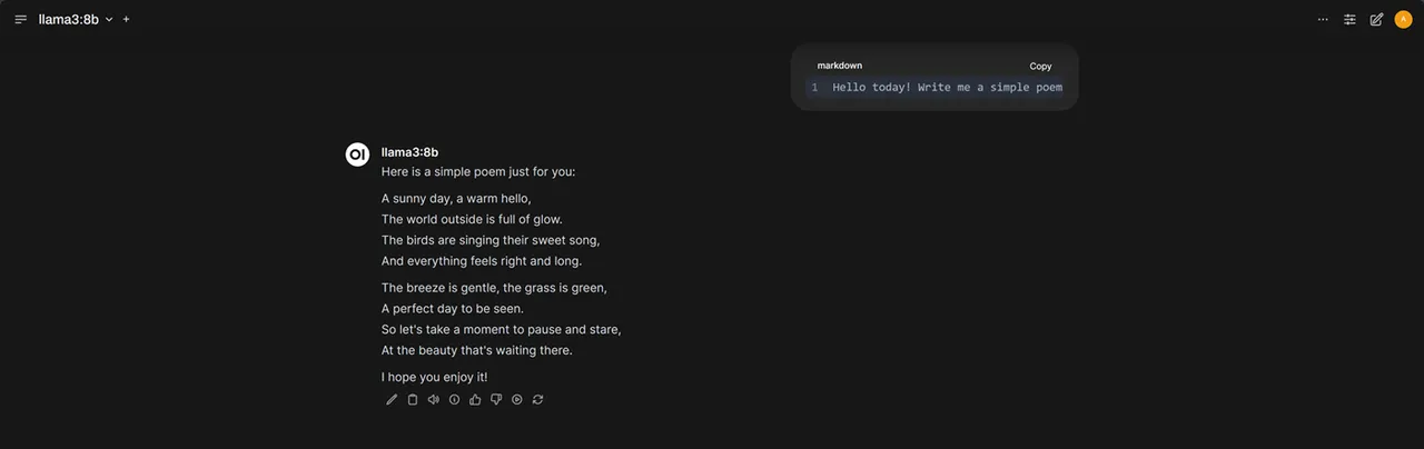 Enter a prompt in Open WebUI