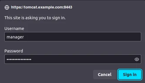 Tomcat Login