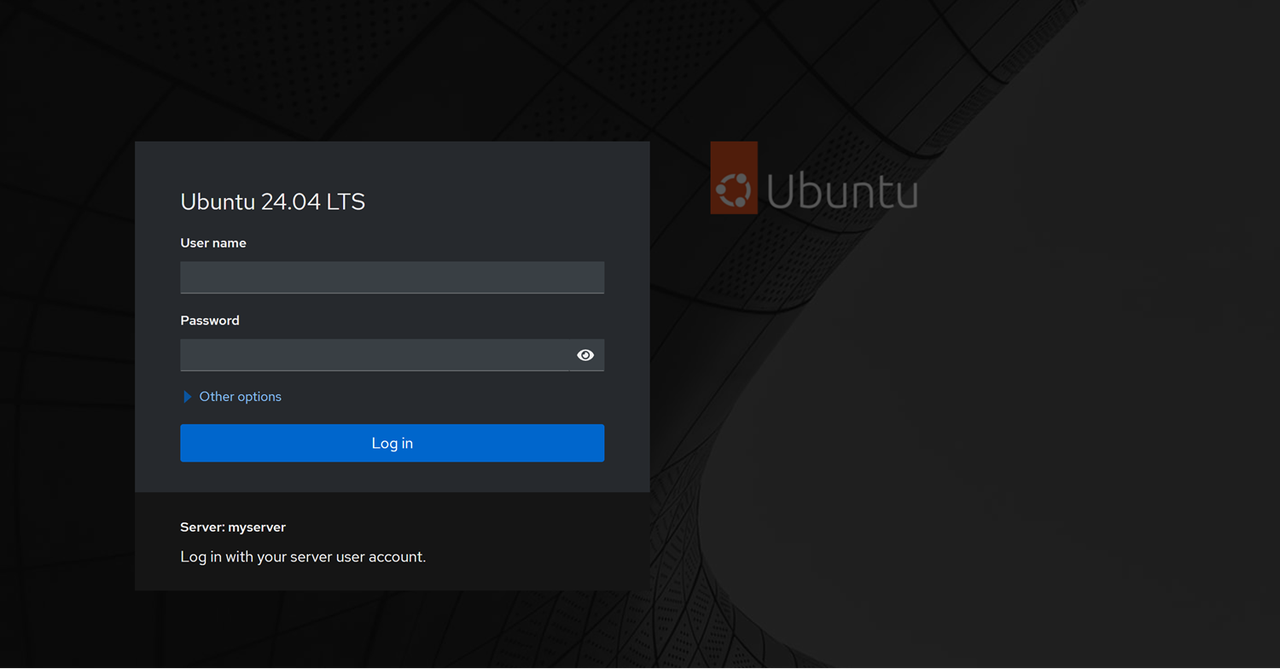 Login to Cockpit using a sudo user account