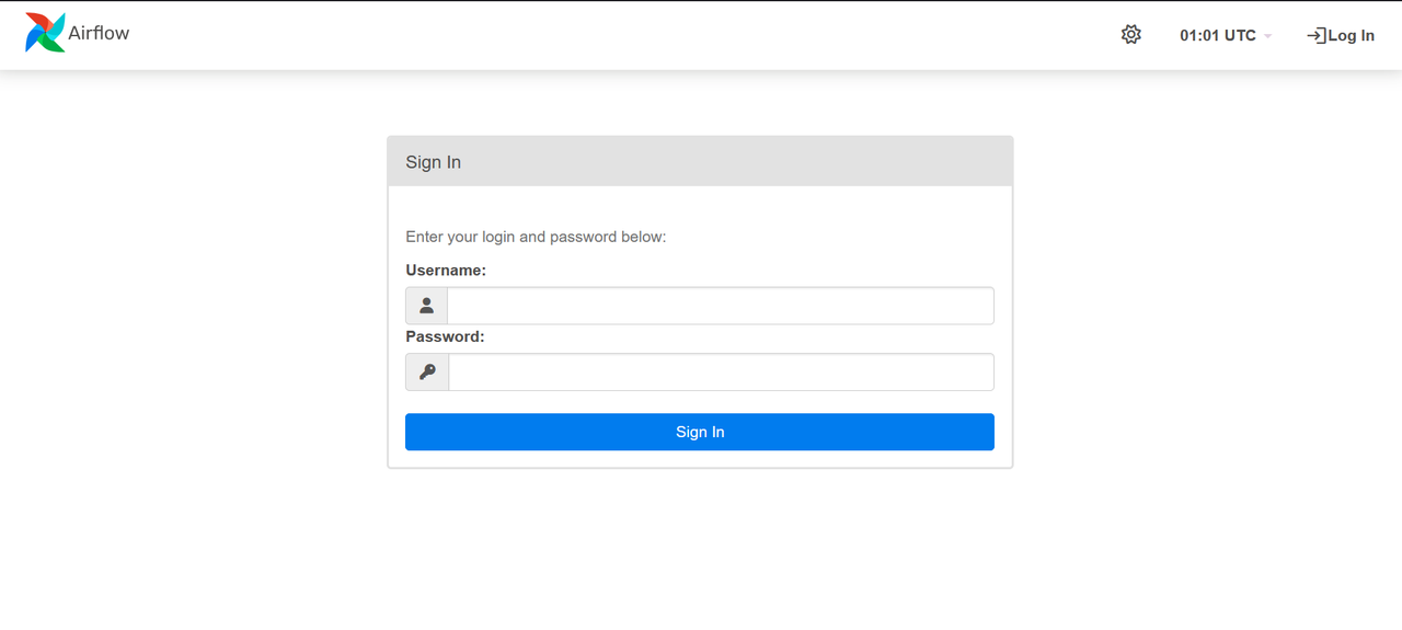 Airflow Login Page