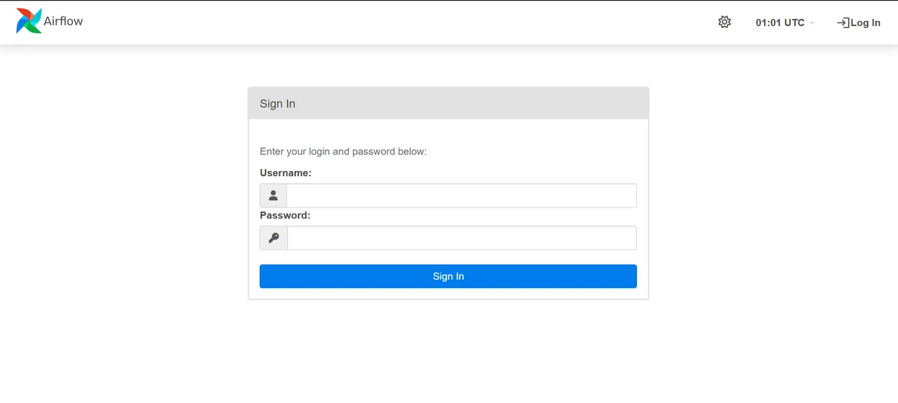Airflow Login Page