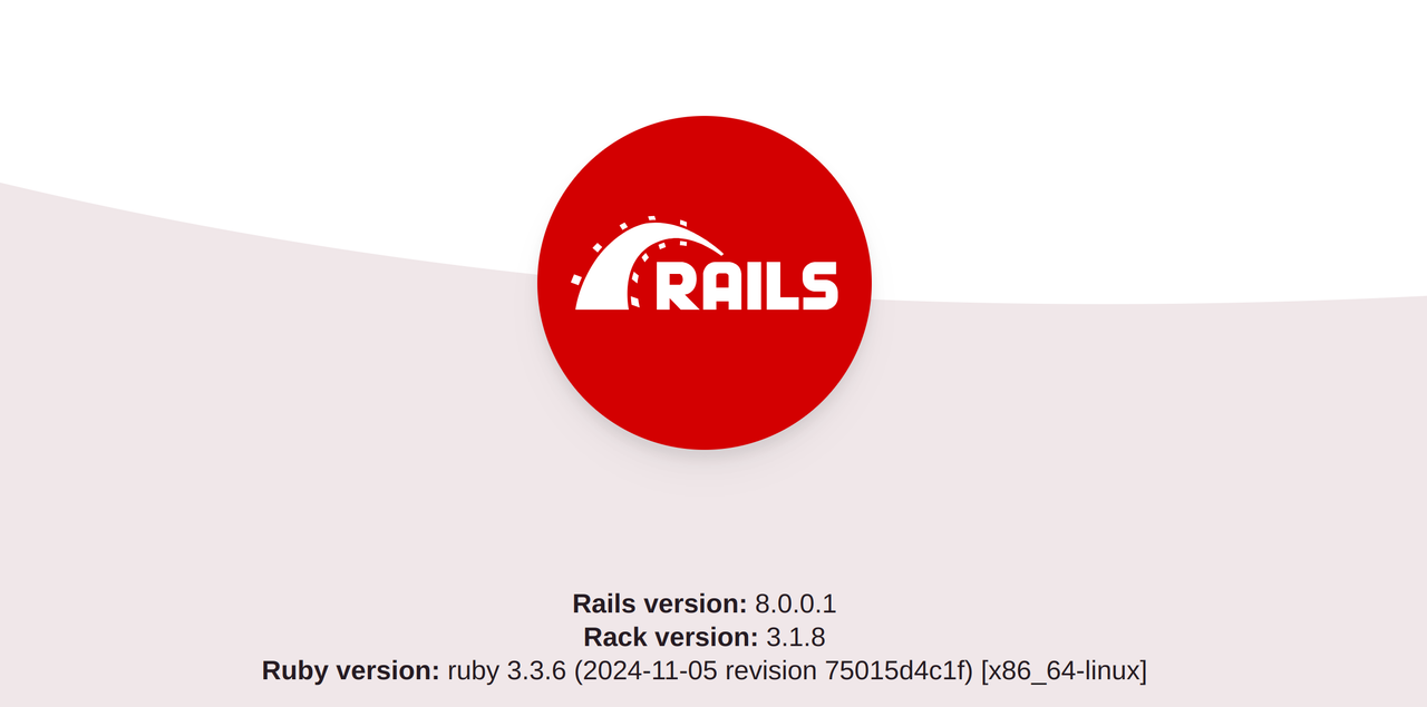 Rails default webpage