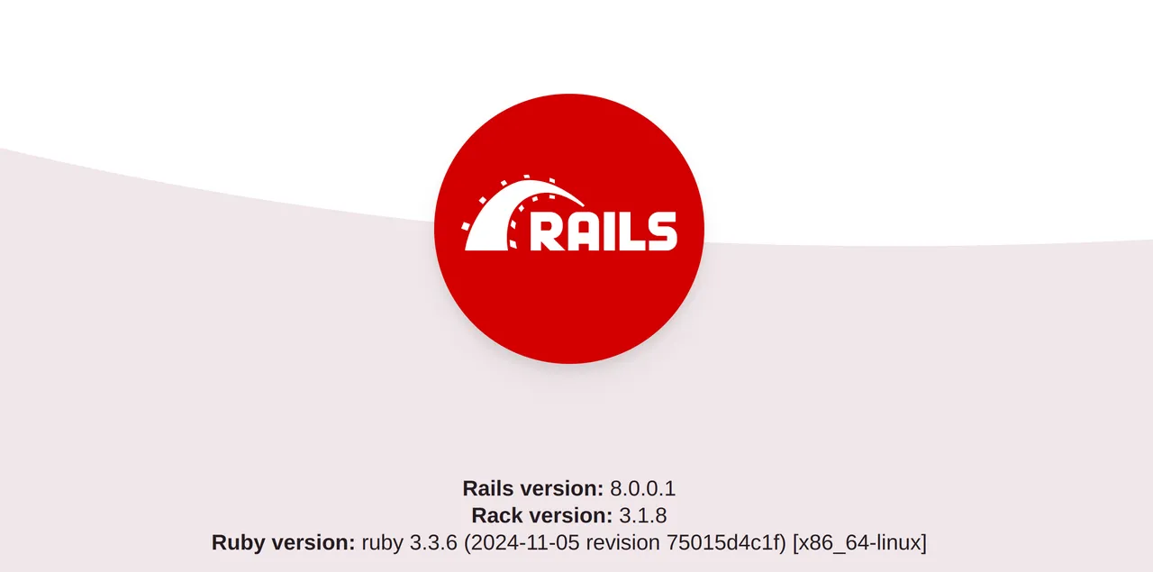 Rails default webpage