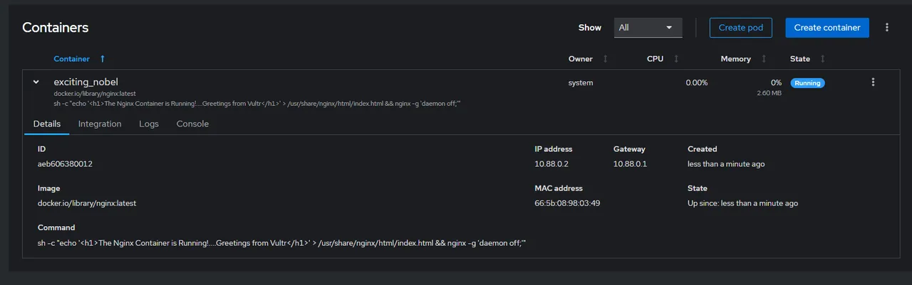 Monitor Active Containers