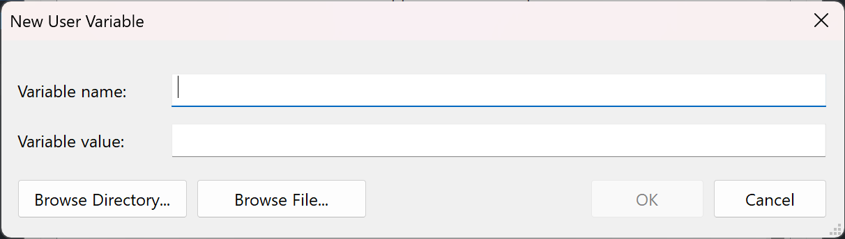 Set Variables in Windows