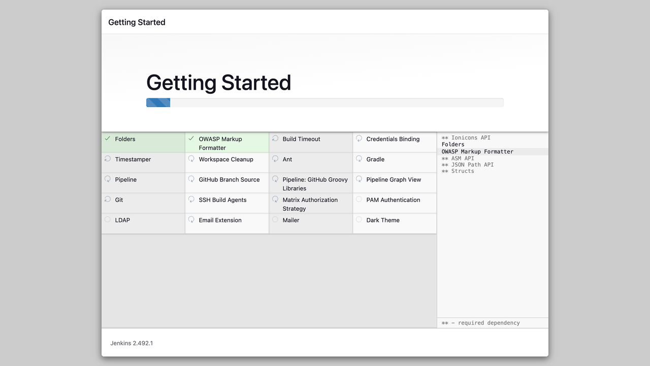 Jenkins Plugins Installation