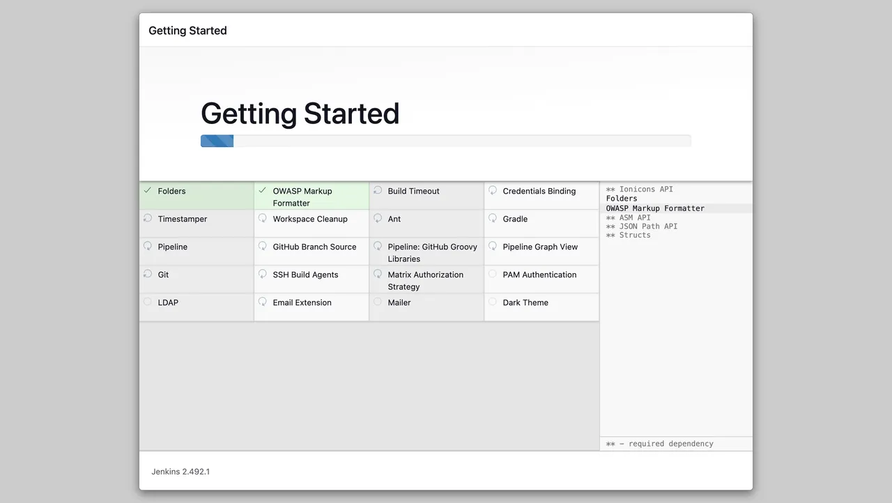 Jenkins Plugins Installation
